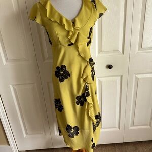 Rene Margo, Yellow/Black Dress,  M